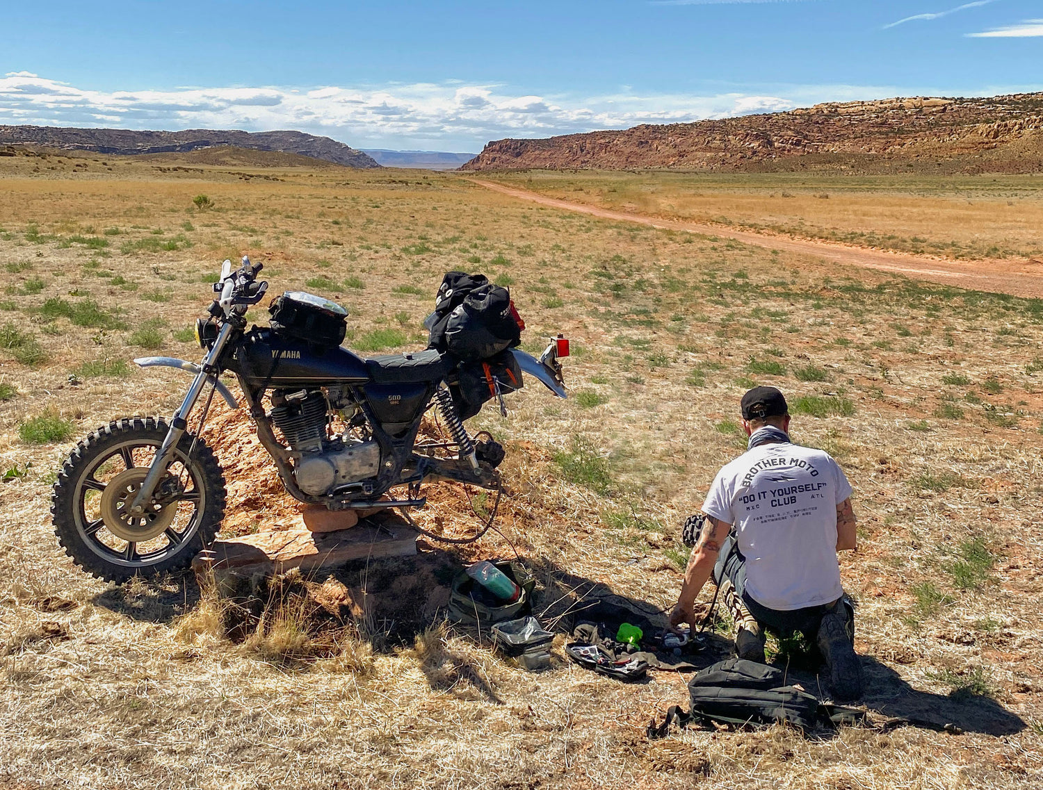 Jared erickson tire change in the desert